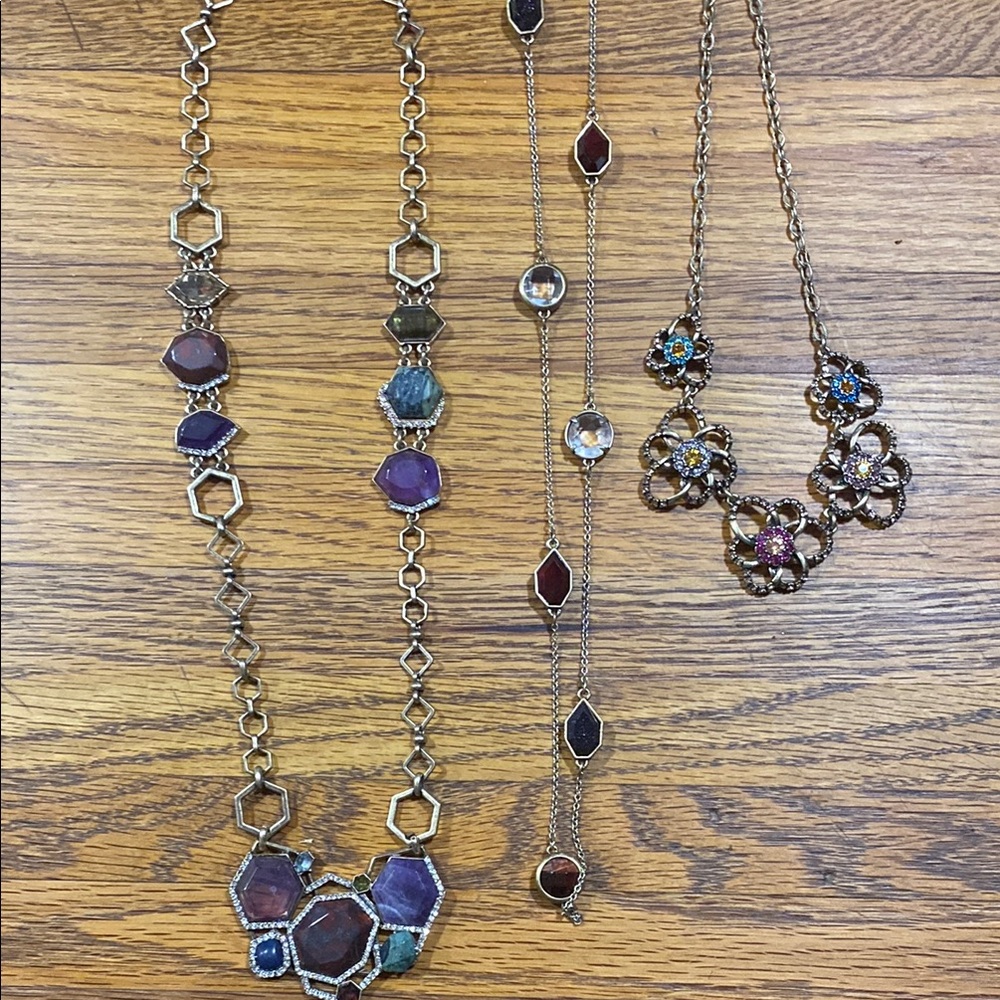 Elegant Multi-Color Gemstone Necklace Set